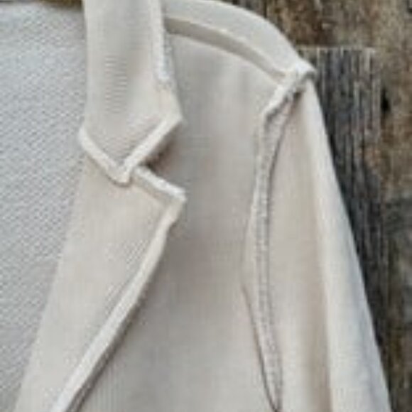 Milio Milano Beige Collar Corduroy Coat with Pockets - Picture 3 of 3